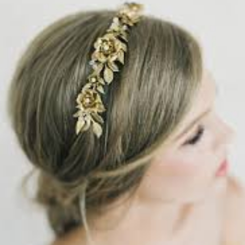 BHLDN Gilded Rosa Headpiece